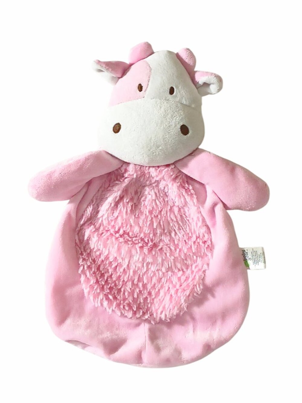 2013 Baby Gear Pink Cow Squeaker Baby Lovey Security Blanket 12"